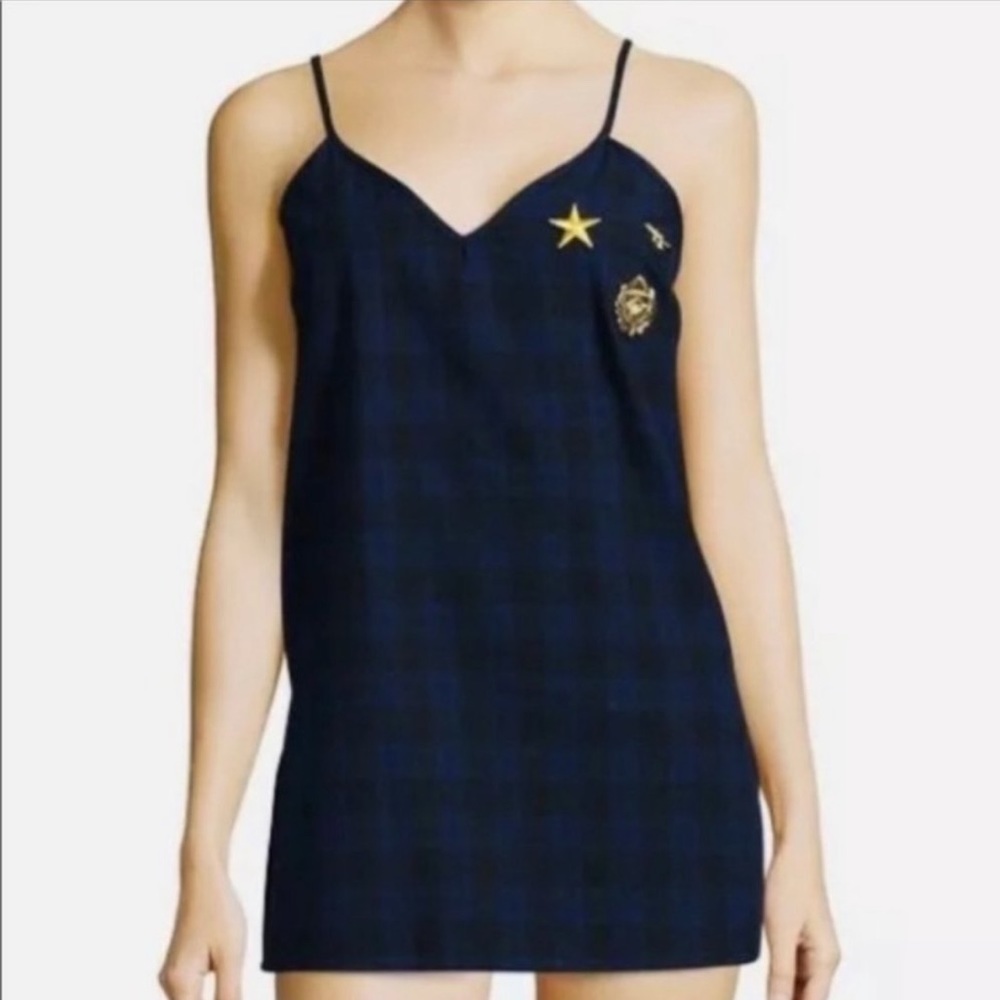 NWT Sam Edelman | Plaid Side Slit Chemise